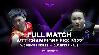 FULL MATCH | Wang Manyu vs Mima Ito | WS QF | WTT Champions ESS 2022
