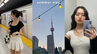 summer vlog: helping my sister move out, city with friends, huge haul
