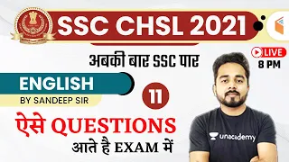 8:00 PM - SSC CHSL 2020-21 | English by Sandeep Sir | Questions Based on Tense