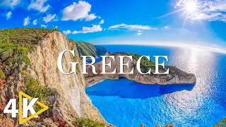 FLYING OVER GREECE (4K UHD) - Relaxing Music Along With Beautiful Nature - 4K Video Ultra HD