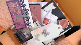 Crafter's Companion TS "Hello Fall" Paper Kit Unboxing & Review Tutorial! Let's Try Most of it Out!