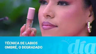 Técnica de labios ombré, o degradado