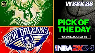 NBA Week 23 | Milwaukee Bucks @ New Orleans Pelicans | NBA 2K24 | Simulation