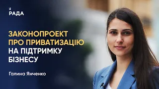 Галина Янченко щодо Законопроекту про приватизацію