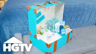 Turn a Shoebox Into a Faux Vintage Suitcase | HGTV