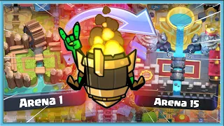 😎 FROM ARENA 1 TO 15 IN 60 MINUTES! HARDCORE CLASH ROYALE