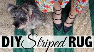 DIY Striped Rug  |  Home Decor: Ikea Hack