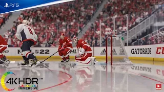 NHL 22 Ovechkin Backhand! OT Winner! Washington Capitals vs Detroit Red Wings 4K Ultra Graphics! PS5