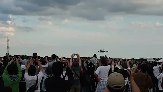 Air Force One lands at Yokota Air Base, 22 May 2022.