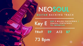 RnB / Neo Soul Guitar Backing Track in E Major  I  73 BPM