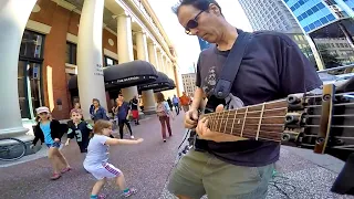 Leave it to the kids to react to music! Watch this girl get her groove on when I play Uptown funk!