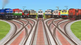 4+5 Railgadi Crossings Quick Back To Back By Bumpy railroad tracks// train videos