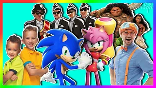 Vlad and Niki & Blippi & Sonic Boom the Hedgehog & Moana - Coffin Dance Meme Song COVER