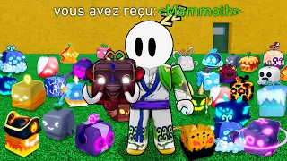 J'ai acheté 100 fruits pour obtenir le NOUVEAU Fruit Mammouth ! Blox Fruits