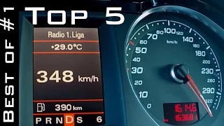 TOP 5 - ACCELERATION AND TOP SPEED 0-300+ ON GERMAN AUTOBAHN | Best of #1
