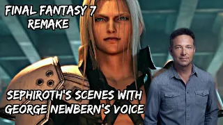 Final Fantasy 7 Remake - All SEPHIROTH scenes with GEORGE NEWBERN'S voice (original VA)