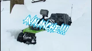 RC TRAILING SNOW & ICE,.. SCALE AVALANCHE!!!
