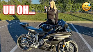 SHE GAVE ME THE KEYS TO HER YAMAHA R7 😳 | First Ride & Review
