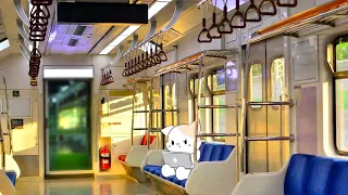 METRO SUBWAY ASMR Ambience 🚇 Cozy Cabin Train Ride Ambience 🎧 Study/Relax/Focus