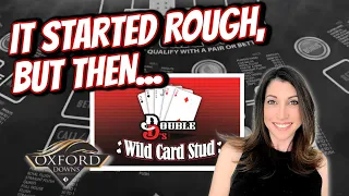 It Started Off Rough, But THEN...😃 Part 2 is a winner! Wild Card Stud Poker at Oxford  #poker