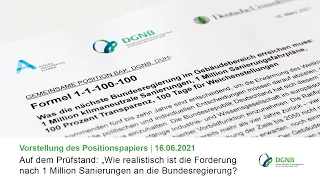 Auf dem Prüfstand: Wie realistisch ist die Forderung nach 1 Mio. Sanierungen an die Bundesregierung?