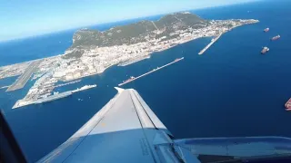 HMS Prince of Wales Birds Eye Gibraltar Rock Aircraft Carrier British Airways Takeoff Airport Runway