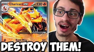 NEW Charizard ex Completely DESTROYS Anything In It's Path! 330 DAMAGE! 151 PTCGL