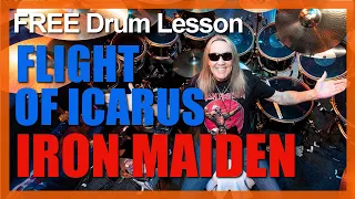 ★ Flight Of Icarus (Iron Maiden) ★ Video Drum Lesson | How To Play SONG (Nicko McBrain) #drums