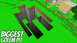 I found a BIGGEST GOLEM PIT in Minecraft ! Where do lead DEEPEST IRON GOLEM PIT ?