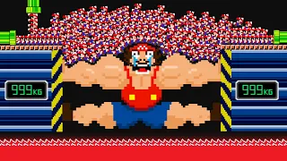 Muscle Mario and 9999 Tiny Mario's March Madness | Super Mario Bros. wii