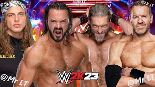 EDGE & CHRISTIAN vs MATT RIDDLE & DREW McINTYRE | WWE 2K23