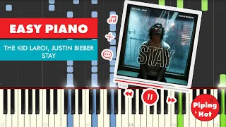 STAY - The Kid LAROI, Justin Bieber | EASY Piano Tutorial