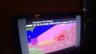 VERY CREEPY TORNADO WARNING ON TV!!! (EAS #1,268)