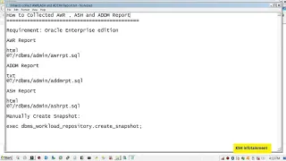 How to collect AWR,ASH and ADDM Report