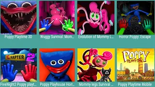 Poppy Playtime 3D,Wuggy Survival Mommy long legs,Evolution Of Mommy,Horror Poppy Escape,FiveNights