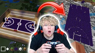 I BLEW UP My Basketball Court In Minecraft!