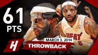 The Game MASKED LeBron James BECAME a LEGEND 2014.03.03 vs Bobcats - 61 Points, EPIC NIGHT!