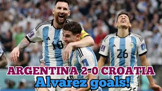 Argentina 2-0 Croatia Alvarez goals!