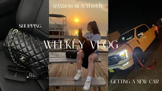 WEEKLY VLOG | getting a new car, shopping & beach date