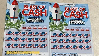 Blast of Cash CA Scratcher #scratchwithpam #lottery #calottery #cascratchers #scratchers