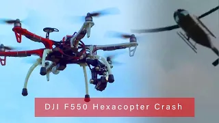 DJI F550 Hexacopter Drone CRASH