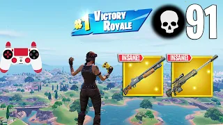 91 Elimination Solo Vs Squads Gameplay Wins (Fortnite Chapter 5 PS4 Controller)