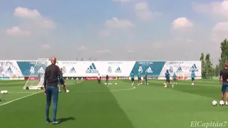 Zinedine Zidane assist & Luka Modric golazo in Real Madrid training