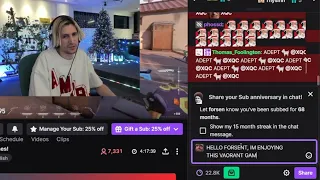 xQc tries to type in Forsen's Chat
