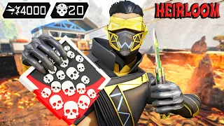 BRUTAL SOLO 20 KILLS & 4000 DMG WITH OCTANE’S HEIRLOOM (Apex Legends Gameplay)