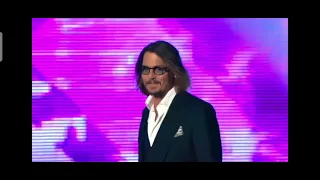 Johnny Depp pirates of Caribbean getting an award