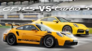 Porsche 911 Turbo S vs Porsche 911 GT3 RS