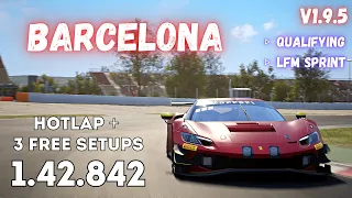 FERRARI 296 GT3 | BARCELONA 1.42.8 | HOTLAP + FREE SETUP | ACC v1.9