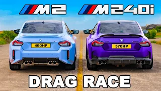 New BMW M2 v BMW M240i: DRAG RACE