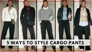 How To Style Black Baggy Cargo Pants For Women | Time With Natalie